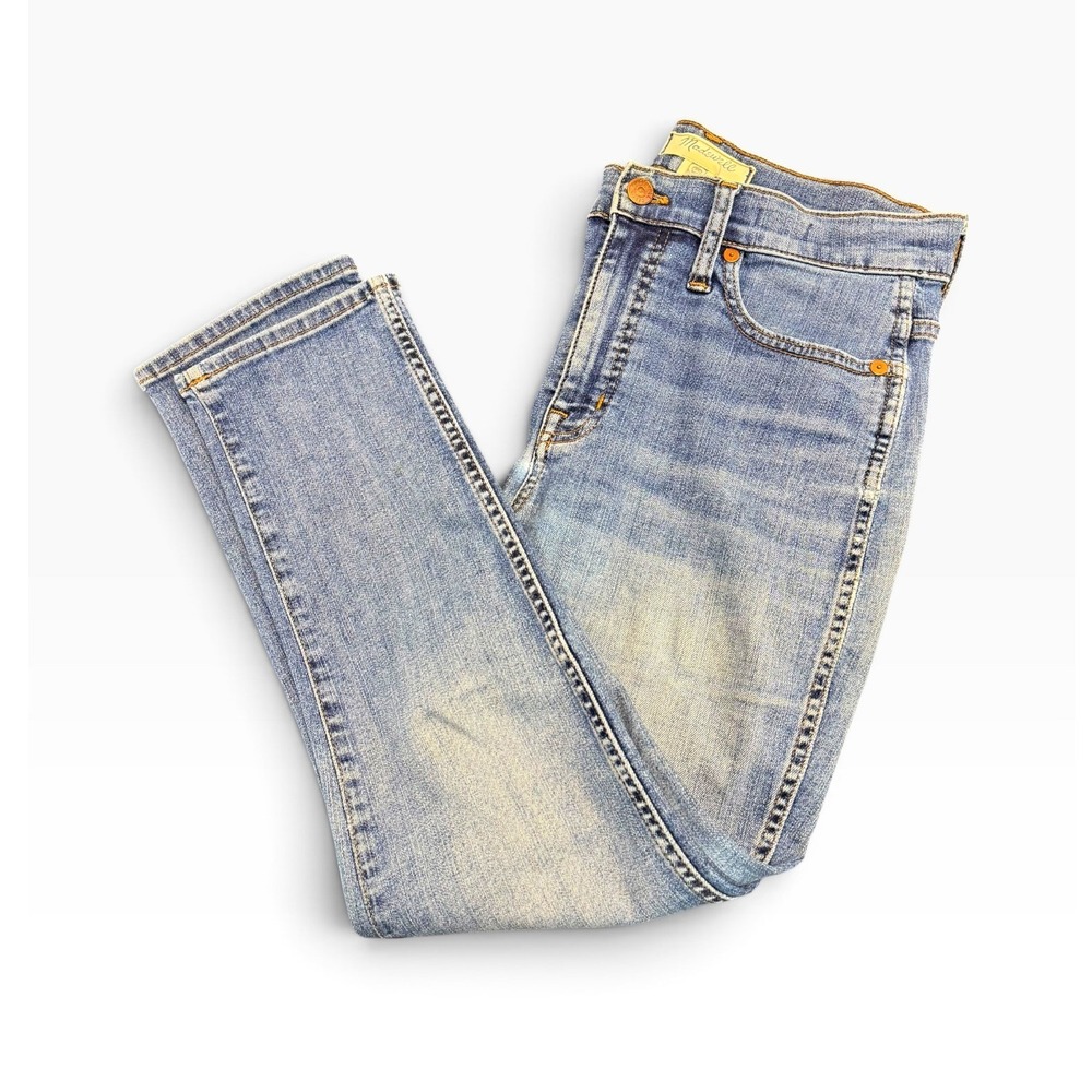 Madewell High Rise Slim Straight Jeans Medium Wash Blue Denim 29